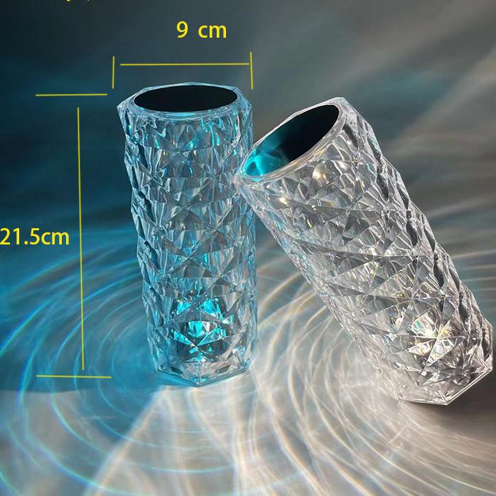 Radiant 3D Diamond Crystal LED Lamp | 15 Color Modes & Remote