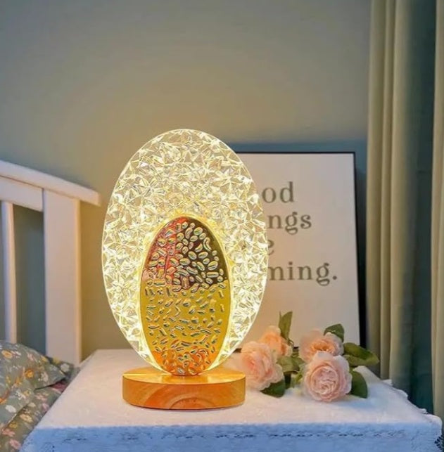 Luxury Gold Crystal LED Table Lamp | Warm Ambient Glow