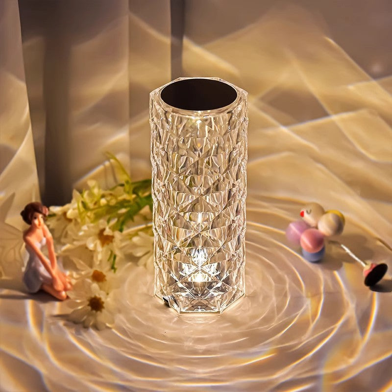 Radiant 3D Diamond Crystal LED Lamp | 15 Color Modes & Remote