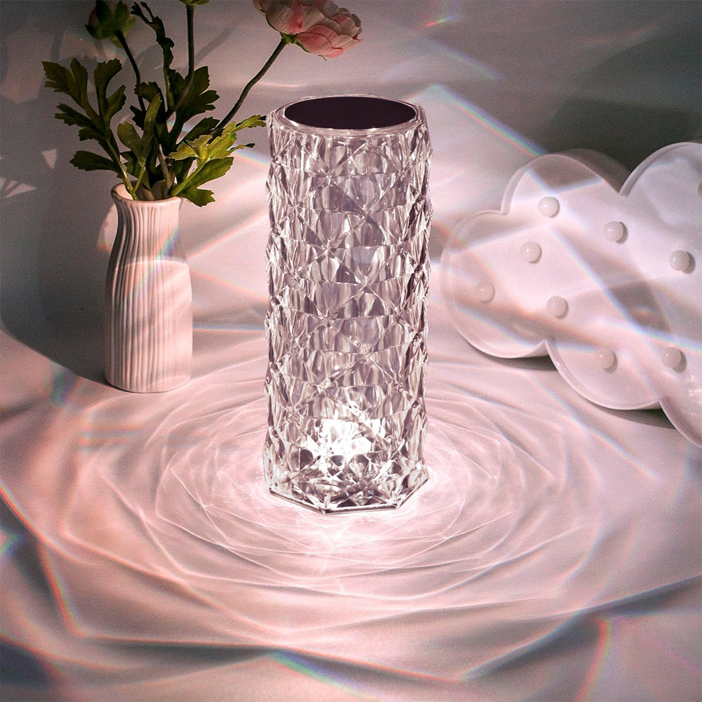 Radiant 3D Diamond Crystal LED Lamp | 15 Color Modes & Remote