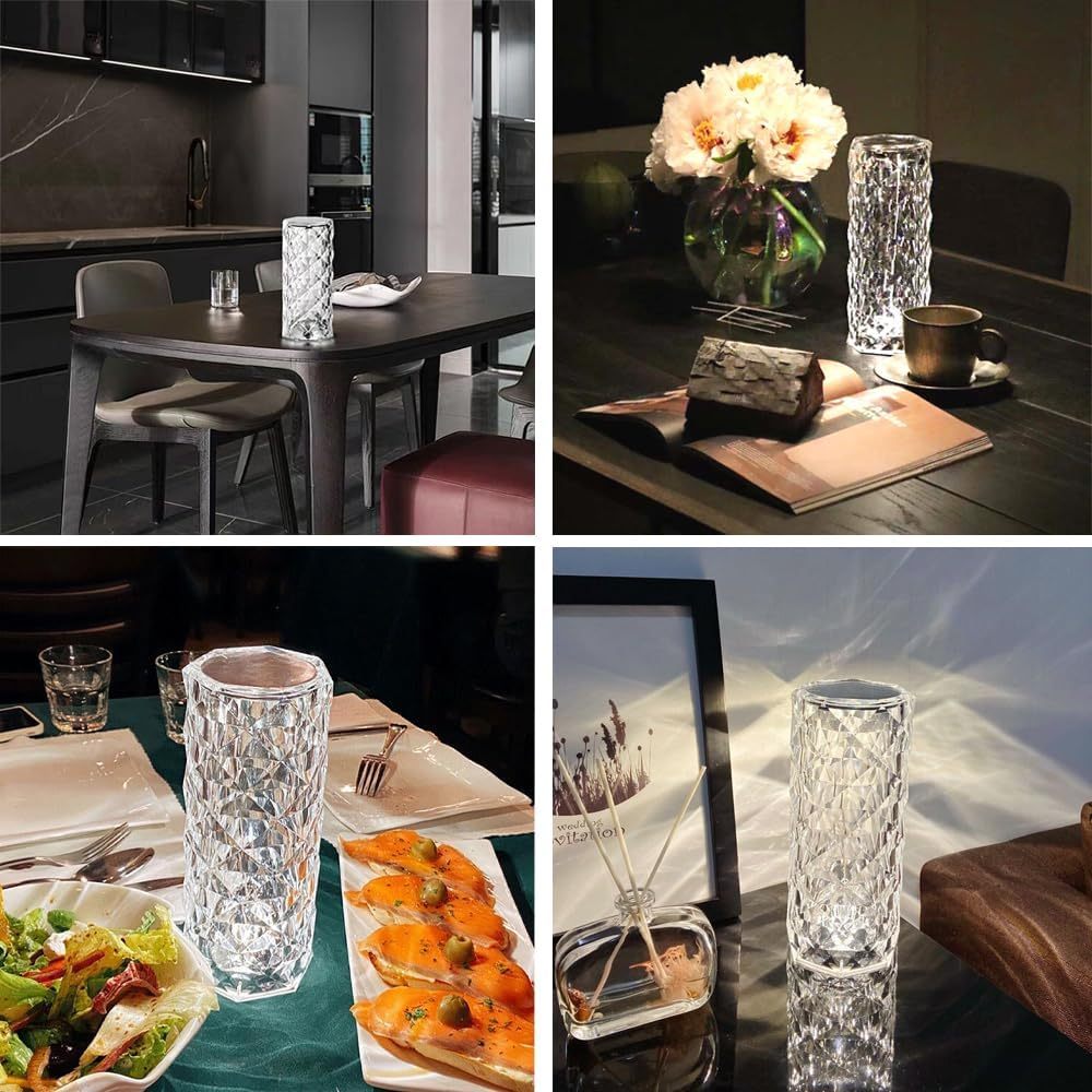 Radiant 3D Diamond Crystal LED Lamp | 15 Color Modes & Remote