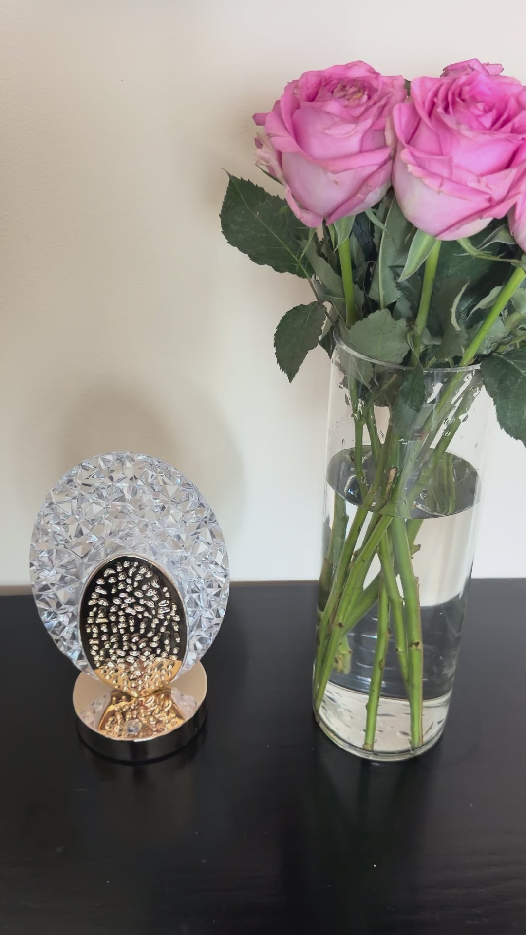 Luxury Gold Crystal LED Table Lamp | Warm Ambient Glow